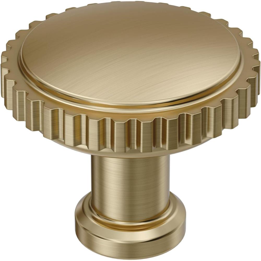 imageAmerock Farewind 114 inch 32mm Diameter Satin Nickel Cabinet Knob BP37800G10Golden Champagne