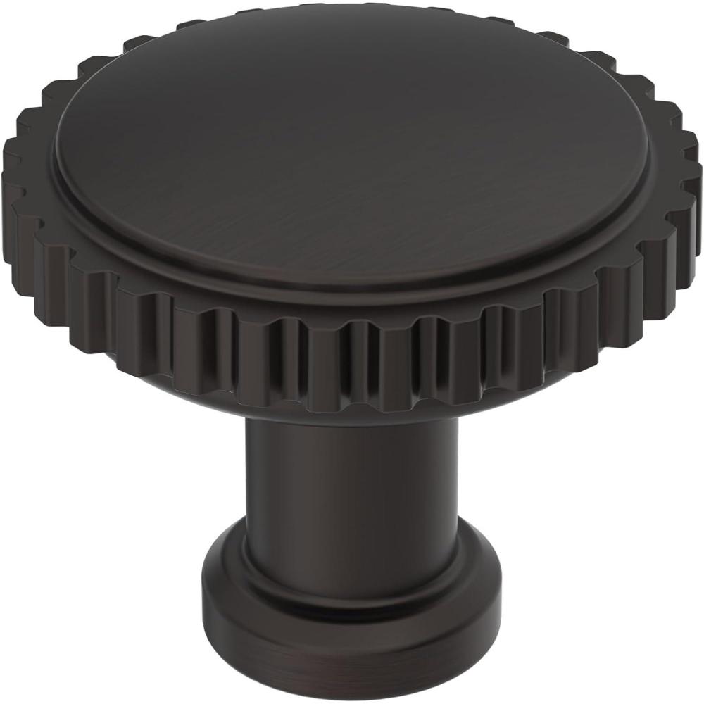 imageAmerock Farewind 114 inch 32mm Diameter Satin Nickel Cabinet Knob BP37800G10Oil Rubbed Bronze