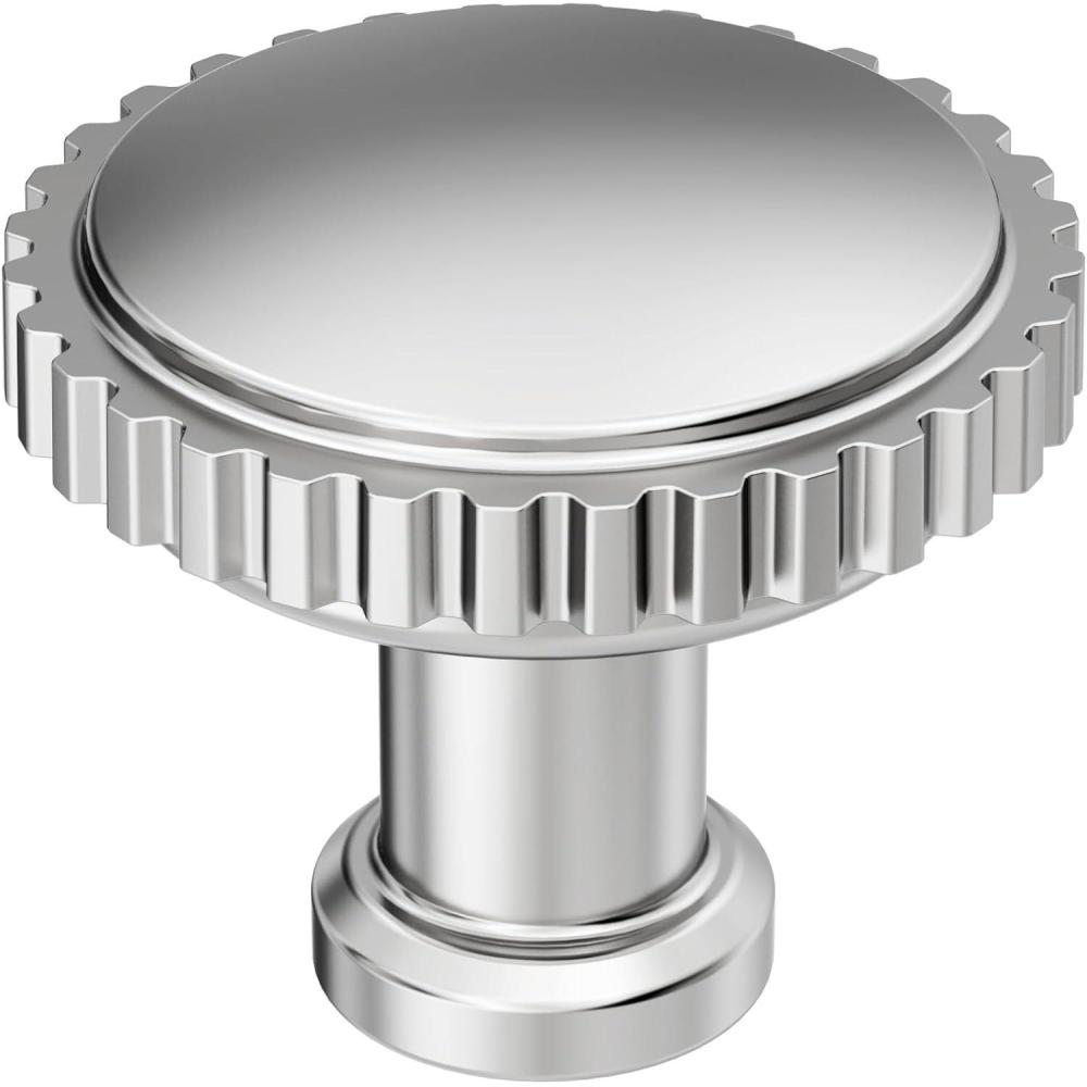 imageAmerock Farewind 114 inch 32mm Diameter Satin Nickel Cabinet Knob BP37800G10Polished Chrome