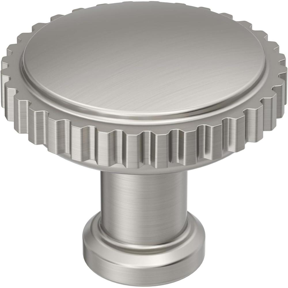 imageAmerock Farewind 114 inch 32mm Diameter Satin Nickel Cabinet Knob BP37800G10Satin Nickel