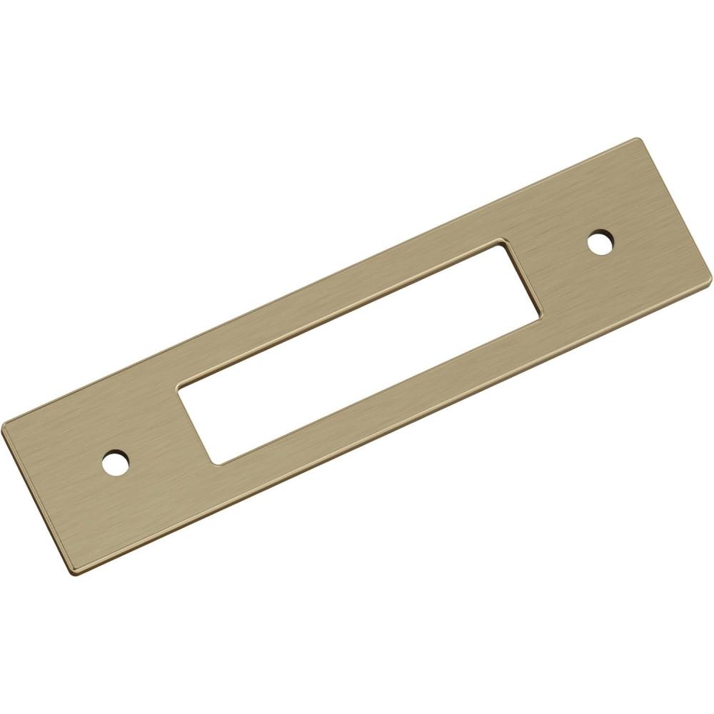 imageAmerock Medora 12 inch 305mm CentertoCenter Rectangle Polished Nickel Cabinet Pull Backplate BP37789PNGolden Champagne