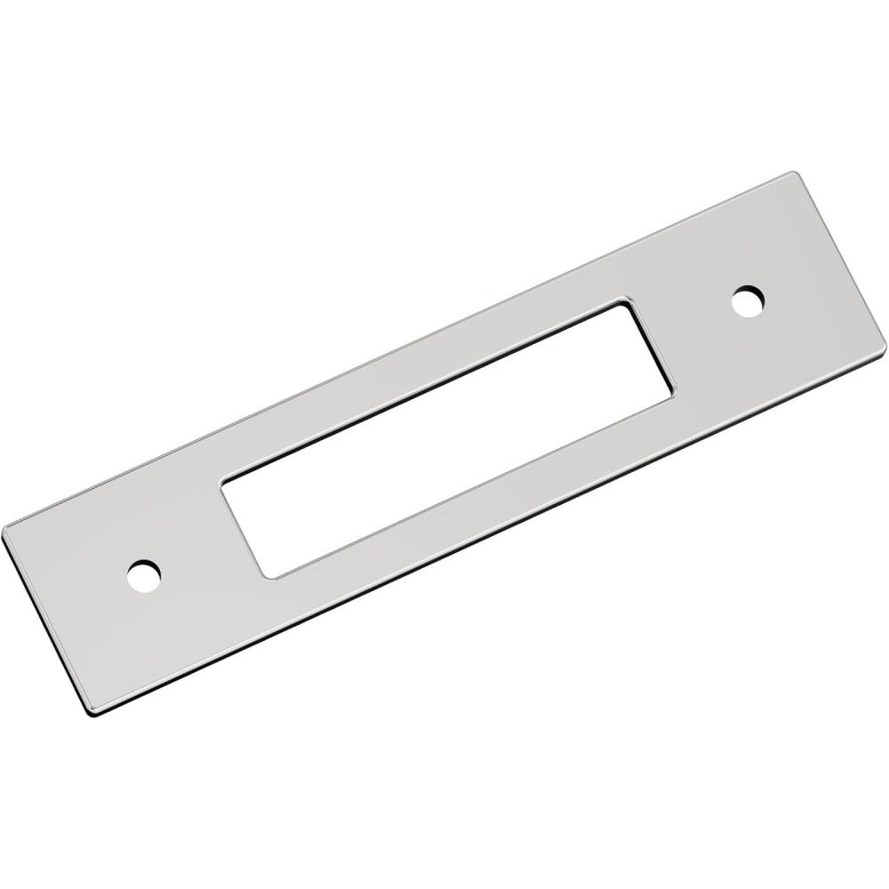 imageAmerock Medora 12 inch 305mm CentertoCenter Rectangle Polished Nickel Cabinet Pull Backplate BP37789PNPolished Chrome
