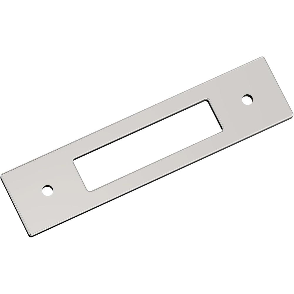 imageAmerock Medora 12 inch 305mm CentertoCenter Rectangle Polished Nickel Cabinet Pull Backplate BP37789PNPolished Nickel
