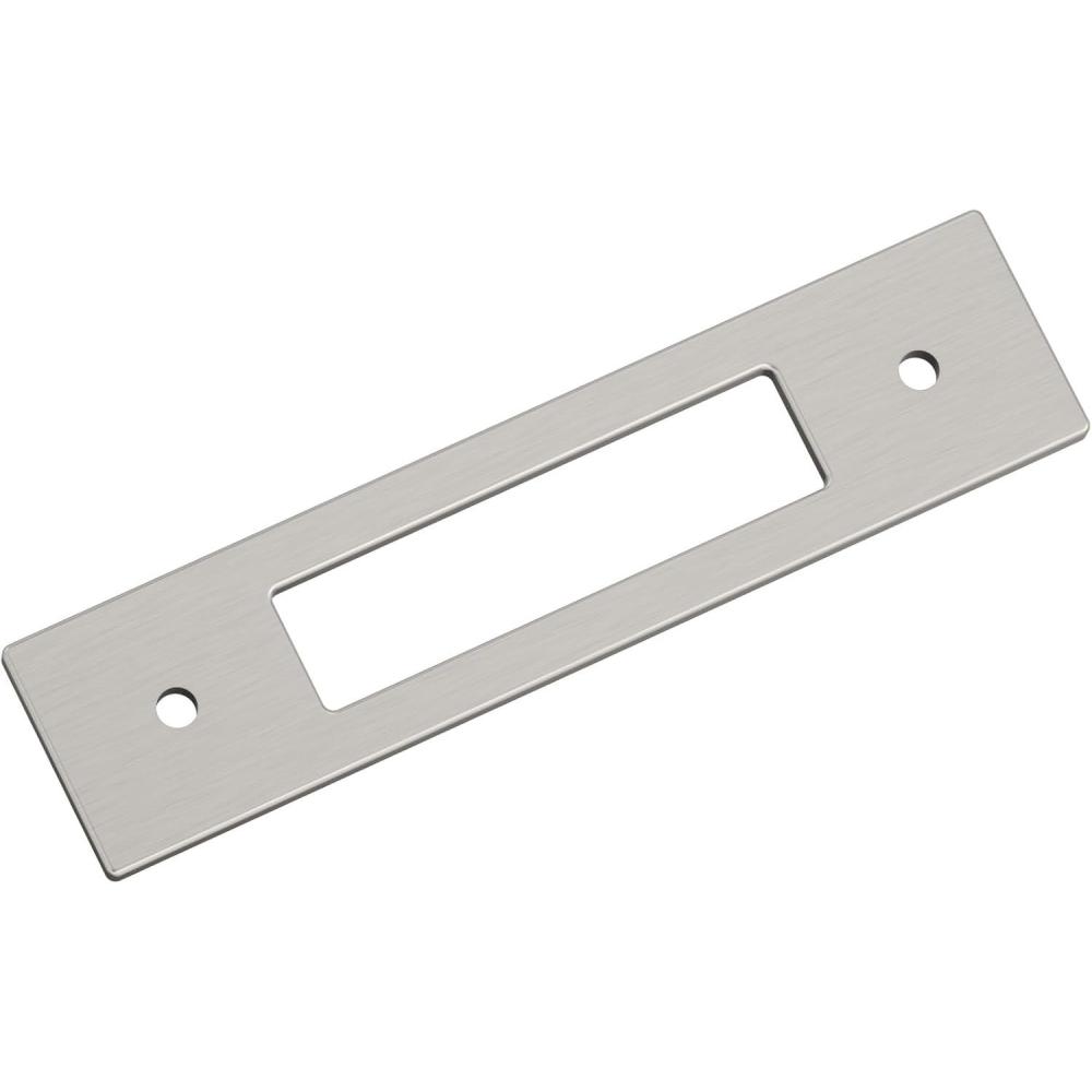 imageAmerock Medora 12 inch 305mm CentertoCenter Rectangle Polished Nickel Cabinet Pull Backplate BP37789PNSatin Nickel