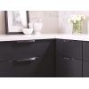 Amerock | Cabinet Edge Pull | Satin Nickel | 4-9/16 inch (116 mm) Center to Center | Extent | 1 Pack | Drawer Pull | Drawer Handle | Cabinet Hardware(Black Chrome)