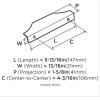 Amerock | Cabinet Edge Pull | Satin Nickel | 4-9/16 inch (116 mm) Center to Center | Extent | 1 Pack | Drawer Pull | Drawer Handle | Cabinet Hardware(Black Chrome)