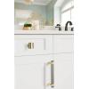 Amerock | Cabinet Knob | Brushed Gold/Satin Nickel | 1-3/8 inch (35 mm) Length | Overton | 1 Pack | Drawer Knob | Cabinet Hardware(Black Chrome/Brushed Gold)