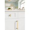 Amerock | Cabinet Knob | Brushed Gold/Satin Nickel | 1-3/8 inch (35 mm) Length | Overton | 1 Pack | Drawer Knob | Cabinet Hardware(Brushed Gold/Satin Nickel)