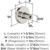 Amerock | Cabinet Knob | Champagne Bronze | 1-3/8 inch (35 mm) Diameter | Versa | 1 Pack | Drawer Knob | Cabinet Hardware(Polished Nickel)