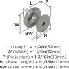 Amerock | Cabinet Knob | Polished Nickel | 1-1/4 inch (32 mm) Diameter | Revitalize | 1 Pack | Drawer Knob | Cabinet Hardware