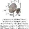 Amerock | Cabinet Knob | Satin Nickel | 1-1/4 inch (32 mm) Diameter | Edona | Drawer Knob | Cabinet Hardware (Pack of 10)(Satin Nickel)