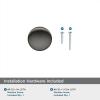 Amerock | Cabinet Knob |Champagne Bronze | 1-1/4 in (32 mm) Diameter Drawer Knob | Riva | Kitchen and Bath Hardware | Furniture Hardware(Graphite)