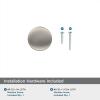 Amerock | Cabinet Knob |Champagne Bronze | 1-1/4 in (32 mm) Diameter Drawer Knob | Riva | Kitchen and Bath Hardware | Furniture Hardware(Satin Nickel)