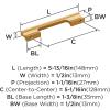 Amerock | Cabinet Pull | Matte Black | 6-5/16 inch (160 mm) Center-to-Center | Status | 1 Pack | Drawer Pull | Cabinet Handle | Cabinet Hardware(Champagne Bronze)