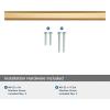 Amerock | Cabinet Pull | Matte Black | 6-5/16 inch (160 mm) Center-to-Center | Status | 1 Pack | Drawer Pull | Cabinet Handle | Cabinet Hardware(Champagne Bronze)