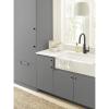 Amerock | Cabinet Pull | Matte Black/Polished Nickel | 5-1/16 inch (128 mm) Center to Center | Transcendent | 1 Pack | Drawer Pull | Drawer Handle | Cabinet Hardware