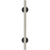Amerock | Cabinet Pull | Matte Black/Polished Nickel | 5-1/16 inch (128 mm) Center to Center | Transcendent | 1 Pack | Drawer Pull | Drawer Handle | Cabinet Hardware