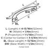 Amerock | Cabinet Pull | Satin Nickel | 3-3/4 inch (96 mm) Center to Center | Vaile | 10 Pack | Drawer Pull | Drawer Handle | Cabinet Hardware