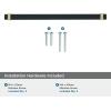Amerock | Cabinet Pull | Satin Nickel/Polished Chrome | 3-3/4 inch (96 mm) Center to Center | Overton | 1 Pack | Drawer Pull | Drawer Handle | Cabinet Hardware(Brushed Matte Black/Brushed Gold)