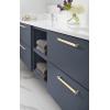 Amerock | Cabinet Pull | Satin Nickel/Polished Chrome | 3-3/4 inch (96 mm) Center to Center | Overton | 1 Pack | Drawer Pull | Drawer Handle | Cabinet Hardware(Brushed Gold/Satin Nickel)