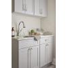 Amerock | Kitchen Cabinet Pull | Antique Iron | 6-5/16 in (160 mm) Center-to-Center | Jolene | 1 Pack | Furniture Hardware | Cabinet Handle | Bathroom Drawer Pull(Silver Champagne)