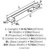 Amerock BP55369G10 Riva 8 in (203 mm) Center-to-Center Satin Nickel Appliance Pull