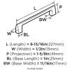 Amerock BP55369G10 Riva 8 in (203 mm) Center-to-Center Satin Nickel Appliance Pull