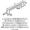 Amerock BP55369GPH Riva 8 in (203 mm) Center-to-Center Graphite Appliance Pull