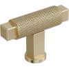 Amerock Balata 2 inch (51mm) Length Champagne Bronze Cabinet Knob, BP37621CZ(Golden Champagne)
