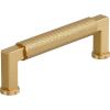Amerock Balata 3-3/4 inch (96mm) Center-to-Center Satin Nickel Cabinet Pull, BP37623G10(Champagne Bronze)