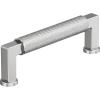 Amerock Balata 3-3/4 inch (96mm) Center-to-Center Satin Nickel Cabinet Pull, BP37623G10(Polished Chrome)