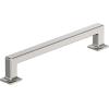 Amerock Lintel 8-13/16 inch (224mm) Center-to-Center Satin Nickel Cabinet Pull, BP37446G10(Polished Nickel)