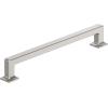 Amerock Lintel 8-13/16 inch (224mm) Center-to-Center Satin Nickel Cabinet Pull, BP37446G10(Satin Nickel)