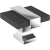 Amerock | Cabinet Knob | Brushed Gold/Satin Nickel | 1-3/8 inch (35 mm) Length | Overton | 1 Pack | Drawer Knob | Cabinet Hardware(Brushed Matte Black/Polished Chrome)