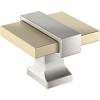 Amerock | Cabinet Knob | Brushed Gold/Satin Nickel | 1-3/8 inch (35 mm) Length | Overton | 1 Pack | Drawer Knob | Cabinet Hardware(Golden Champagne/Satin Nickel)