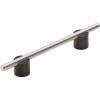 Amerock | Cabinet Pull | Matte Black/Polished Nickel | 5-1/16 inch (128 mm) Center to Center | Transcendent | 1 Pack | Drawer Pull | Drawer Handle | Cabinet Hardware