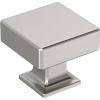 Amerock Lintel 1-1/4 inch (32mm) Length Polished Chrome Cabinet Knob, BP3744026(Satin Nickel)