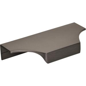 Amerock | Cabinet Edge Pull | Satin Nickel | 4-9/16 inch (116 mm) Center to Center | Extent | 1 Pack | Drawer Pull | Drawer Handle | Cabinet Hardware(Black Chrome)
