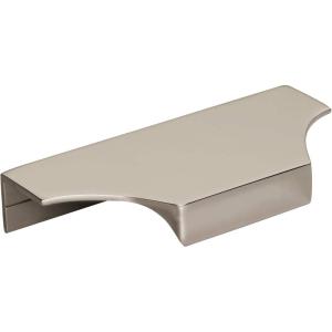 Amerock | Cabinet Edge Pull | Satin Nickel | 4-9/16 inch (116 mm) Center to Center | Extent | 1 Pack | Drawer Pull | Drawer Handle | Cabinet Hardware(Polished Nickel)