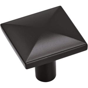 Amerock | Cabinet Knob | Matte Black | 1-1/8 inch (29 mm) Length | Extensity | 10 Pack | Drawer Knob | Cabinet Hardware