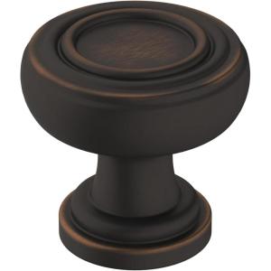 Amerock | Cabinet Knob | Oil Rubbed Bronze | 1-1/8 inch (29 mm) Diameter | Ville | 1 Pack | Drawer Knob | Cabinet Hardware(Oil Rubbed Bronze)