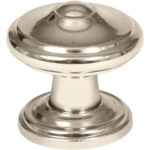 Amerock | Cabinet Knob | Polished Nickel | 1-1/4 inch (32 mm) Diameter | Revitalize | 1 Pack | Drawer Knob | Cabinet Hardware