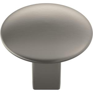 Amerock | Cabinet Knob |Champagne Bronze | 1-1/4 in (32 mm) Diameter Drawer Knob | Riva | Kitchen and Bath Hardware | Furniture Hardware(Satin Nickel)