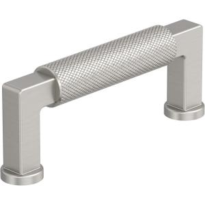 Amerock Balata 3-3/4 inch (96mm) Center-to-Center Satin Nickel Cabinet Pull, BP37623G10(Satin Nickel)