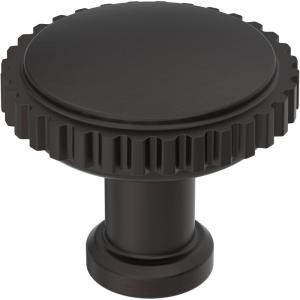Amerock Farewind 1-1/4 inch (32mm) Diameter Satin Nickel Cabinet Knob, BP37800G10(Oil Rubbed Bronze)