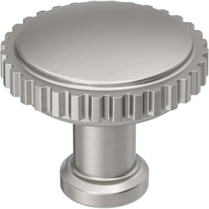 Amerock Farewind 1-1/4 inch (32mm) Diameter Satin Nickel Cabinet Knob, BP37800G10(Satin Nickel)