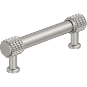 Amerock Farewind 8-13/16 inch (224mm) Center-to-Center Polished Chrome Cabinet Pull, BP3780726(Satin Nickel)