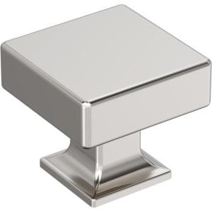 Amerock Lintel 1-1/4 inch (32mm) Length Polished Chrome Cabinet Knob, BP3744026(Polished Nickel)