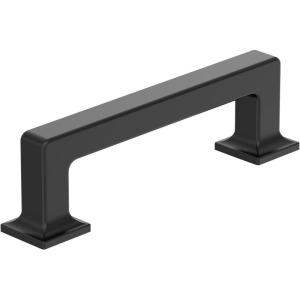 Amerock Lintel 8-13/16 inch (224mm) Center-to-Center Satin Nickel Cabinet Pull, BP37446G10(Matte Black)