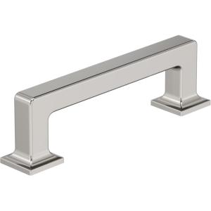 Amerock Lintel 8-13/16 inch (224mm) Center-to-Center Satin Nickel Cabinet Pull, BP37446G10(Polished Nickel)